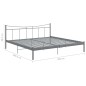 vidaXL Estructura de cama de metal gris 200x200 cm vidaXL Estructura de cama de metal gris 200x200 cm
