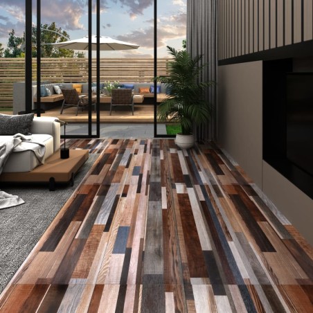 vidaXL Lamas para suelo de PVC autoadhesivas 5,21 m² 2mm multicolor