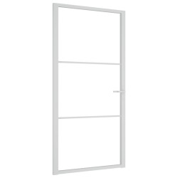vidaXL Puerta interior vidrio EGS y aluminio blanco 102,5x201,5 cm