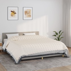 vidaXL Manta con peso tela color crema claro 220x260 cm 11 kg