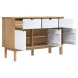 vidaXL Aparador OTTA madera maciza pino marrón y blanco 114x43x73,5 cm