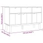 vidaXL Aparador OTTA madera maciza pino marrón y blanco 114x43x73,5 cm