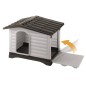 Ferplast Caseta para perros Villa 90 gris 88x72x65 cm 87255099 Ferplast Caseta para perros Villa 90 gris 88x72x65 cm 87255099