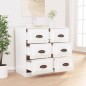 vidaXL Aparador madera contrachapada blanco brillante 70x35,5x67,5 cm vidaXL Aparador madera contrachapada blanco brillante 70x35,5x67,5 cm