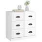 vidaXL Aparador madera contrachapada blanco brillante 70x35,5x67,5 cm vidaXL Aparador madera contrachapada blanco brillante 70x35,5x67,5 cm