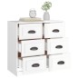 vidaXL Aparador madera contrachapada blanco brillante 70x35,5x67,5 cm vidaXL Aparador madera contrachapada blanco brillante 70x35,5x67,5 cm