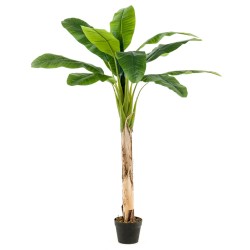 Emerald Árbol bananero artificial con maceta 120 cm 