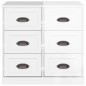 vidaXL Aparador madera contrachapada blanco brillante 70x35,5x67,5 cm vidaXL Aparador madera contrachapada blanco brillante 70x35,5x67,5 cm
