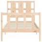 vidaXL Estructura de cama con cabecero madera maciza 90x200 cm vidaXL Estructura de cama con cabecero madera maciza 90x200 cm