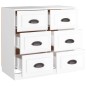 vidaXL Aparador madera contrachapada blanco brillante 70x35,5x67,5 cm vidaXL Aparador madera contrachapada blanco brillante 70x35,5x67,5 cm