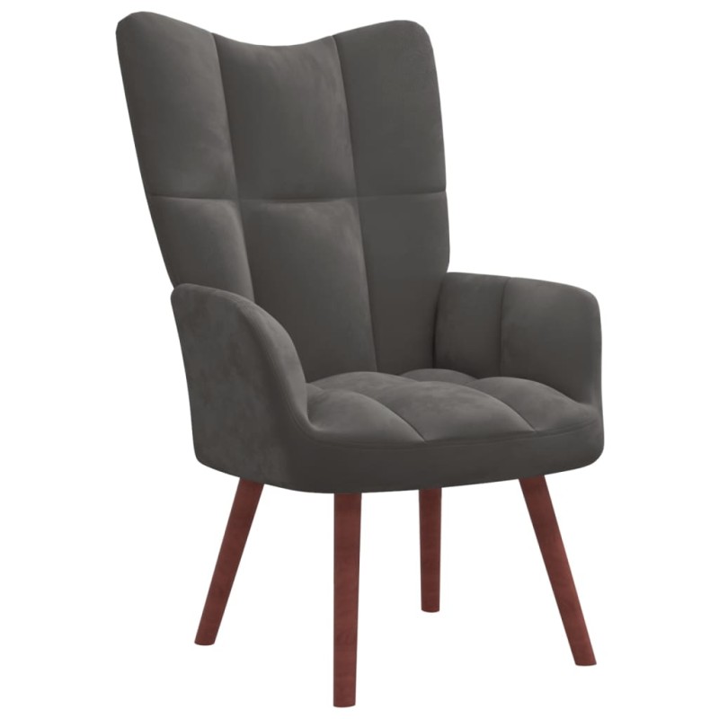 vidaXL Sillón de relax de terciopelo gris oscuro vidaXL Sillón de relax de terciopelo gris oscuro