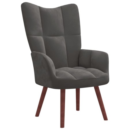 vidaXL Sillón de relax de terciopelo gris oscuro