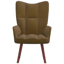 vidaXL Sillón de relax de terciopelo marrón