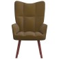 vidaXL Sillón de relax de terciopelo marrón