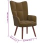 vidaXL Sillón de relax de terciopelo marrón