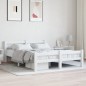 vidaXL Estructura de cama de madera maciza de pino blanca 140x200 cm