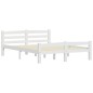 vidaXL Estructura de cama de madera maciza de pino blanca 140x200 cm