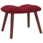 vidaXL Sillón de relax con taburete terciopelo rojo tinto vidaXL Sillón de relax con taburete terciopelo rojo tinto