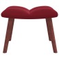 vidaXL Sillón de relax con taburete terciopelo rojo tinto vidaXL Sillón de relax con taburete terciopelo rojo tinto