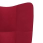 vidaXL Sillón de relax con taburete terciopelo rojo tinto vidaXL Sillón de relax con taburete terciopelo rojo tinto