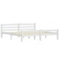 vidaXL Estructura de cama de madera maciza de pino blanca 180x200 cm vidaXL Estructura de cama de madera maciza de pino blanca 180x200 cm