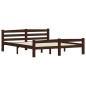 vidaXL Estructura de cama madera maciza pino marrón oscuro 160x200 cm vidaXL Estructura de cama madera maciza pino marrón oscuro 160x200 cm