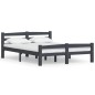 vidaXL Estructura de cama madera maciza pino gris oscuro 140x200 cm vidaXL Estructura de cama madera maciza pino gris oscuro 140x200 cm