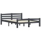 vidaXL Estructura de cama madera maciza pino gris oscuro 140x200 cm vidaXL Estructura de cama madera maciza pino gris oscuro 140x200 cm