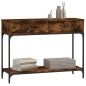 vidaXL Mesa consola madera de ingeniería roble ahumado 100x34,5x75 cm vidaXL Mesa consola madera de ingeniería roble ahumado 100x34,5x75 cm