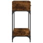 vidaXL Mesa consola madera de ingeniería roble ahumado 100x34,5x75 cm vidaXL Mesa consola madera de ingeniería roble ahumado 100x34,5x75 cm