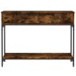 vidaXL Mesa consola madera de ingeniería roble ahumado 100x34,5x75 cm vidaXL Mesa consola madera de ingeniería roble ahumado 100x34,5x75 cm