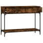 vidaXL Mesa consola madera de ingeniería roble ahumado 100x34,5x75 cm vidaXL Mesa consola madera de ingeniería roble ahumado 100x34,5x75 cm