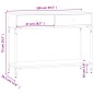 vidaXL Mesa consola madera de ingeniería roble ahumado 100x34,5x75 cm vidaXL Mesa consola madera de ingeniería roble ahumado 100x34,5x75 cm