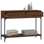 vidaXL Mesa consola madera de ingeniería marrón roble 100x34,5x75 cm vidaXL Mesa consola madera de ingeniería marrón roble 100x34,5x75 cm