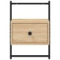 vidaXL Mesita de noche de pared roble Sonoma 35x30x51 cm vidaXL Mesita de noche de pared roble Sonoma 35x30x51 cm