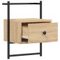 vidaXL Mesita de noche de pared roble Sonoma 35x30x51 cm vidaXL Mesita de noche de pared roble Sonoma 35x30x51 cm