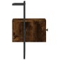 vidaXL Mesita de noche de pared roble ahumado 35x30x51 cm vidaXL Mesita de noche de pared roble ahumado 35x30x51 cm
