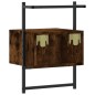 vidaXL Mesita de noche de pared roble ahumado 35x30x51 cm vidaXL Mesita de noche de pared roble ahumado 35x30x51 cm