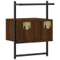 vidaXL Mesita de noche de pared marrón roble 35x30x51 cm vidaXL Mesita de noche de pared marrón roble 35x30x51 cm