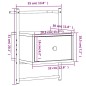 vidaXL Mesita de noche de pared marrón roble 35x30x51 cm vidaXL Mesita de noche de pared marrón roble 35x30x51 cm