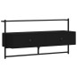 vidaXL Mueble de TV de pared madera ingeniería negro 100,5x30x51 cm vidaXL Mueble de TV de pared madera ingeniería negro 100,5x30x51 cm