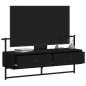 vidaXL Mueble de TV de pared madera ingeniería negro 100,5x30x51 cm vidaXL Mueble de TV de pared madera ingeniería negro 100,5x30x51 cm