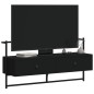 vidaXL Mueble de TV de pared madera ingeniería negro 100,5x30x51 cm vidaXL Mueble de TV de pared madera ingeniería negro 100,5x30x51 cm