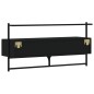 vidaXL Mueble de TV de pared madera ingeniería negro 100,5x30x51 cm vidaXL Mueble de TV de pared madera ingeniería negro 100,5x30x51 cm