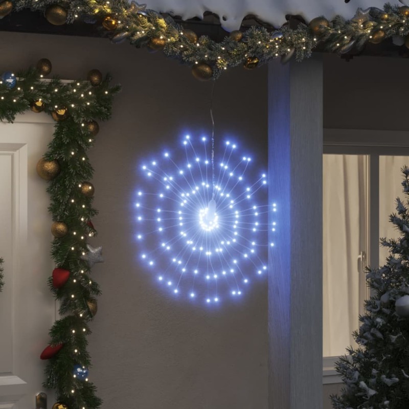 vidaXL Luces de Navidad de estrellas 140 LED blanco frío 17 cm vidaXL Luces de Navidad de estrellas 140 LED blanco frío 17 cm