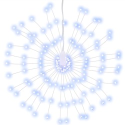 vidaXL Luces de Navidad de estrellas 140 LED blanco frío 17 cm