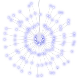vidaXL Luces de Navidad de estrellas 140 LED azul 17 cm