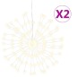 vidaXL Luces de Navidad de estrellas 2 uds 140 LED blanco cálido 17 cm vidaXL Luces de Navidad de estrellas 2 uds 140 LED blanco cálido 17 cm