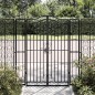vidaXL Puerta de jardín de hierro forjado negro 121x8x150 cm vidaXL Puerta de jardín de hierro forjado negro 121x8x150 cm