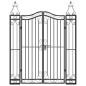 vidaXL Puerta de jardín de hierro forjado negro 121x8x150 cm vidaXL Puerta de jardín de hierro forjado negro 121x8x150 cm